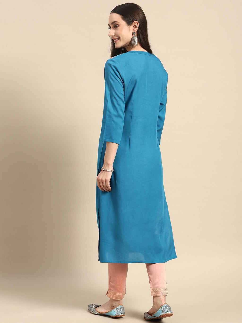 Sangria Women Tassel Detail Straight Kurta with Pocket | Grocsy