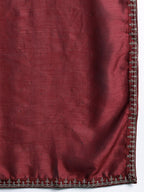 Indo Era Ethnic Motifs Yoke Design Sequinned Kurta with Trousers & Dupatta | Grocsy