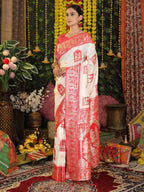 Shree Shyam Fashion Silk White Saree | Grocsy