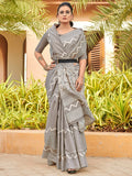 Saree Mall Striped Art Silk Taant Sarees | Grocsy