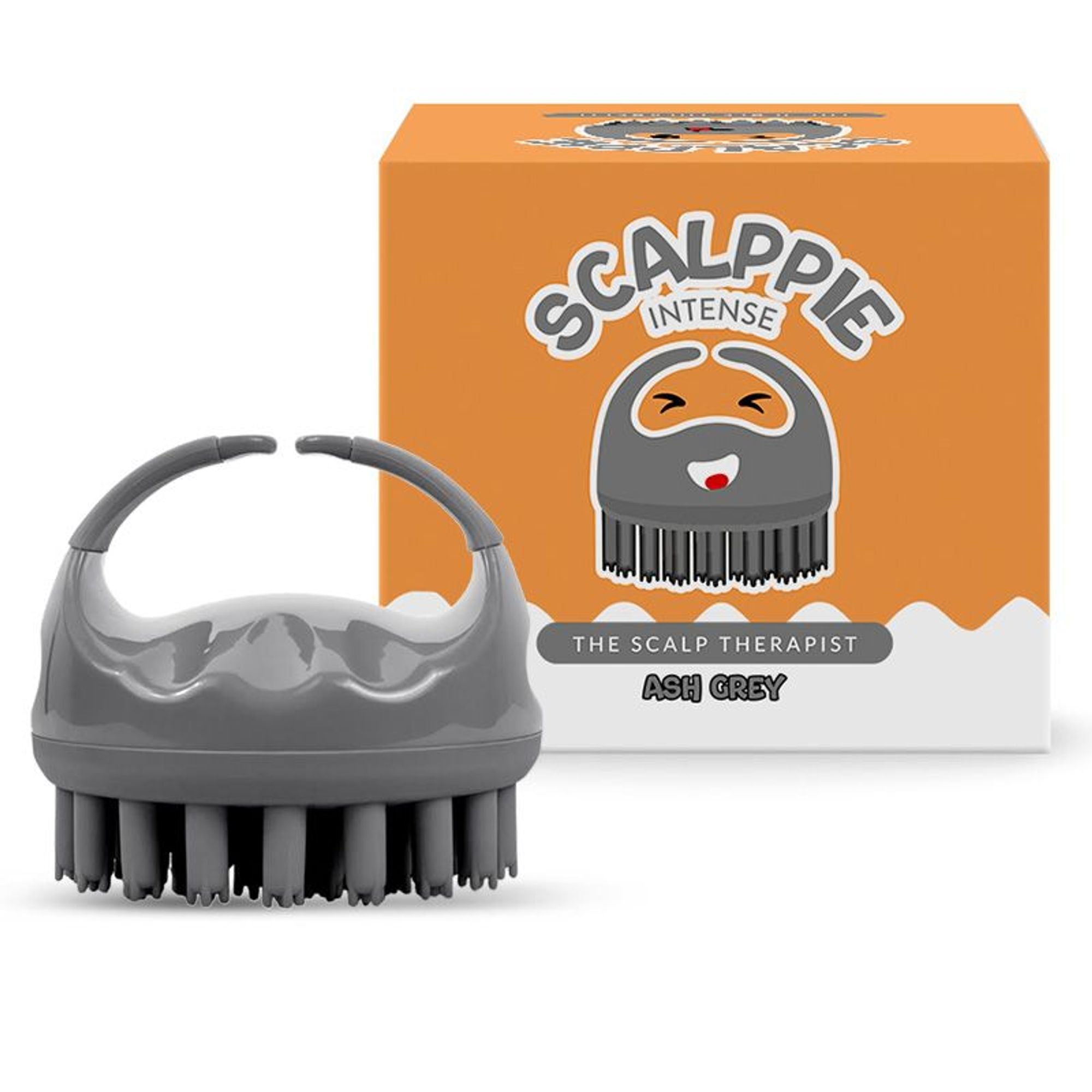 Scalppie Pro Silicon Hair Scalp Massager & Shampoo Brush Scrub - Hair Growth & Anti Dandruff - Grey | Grocsy