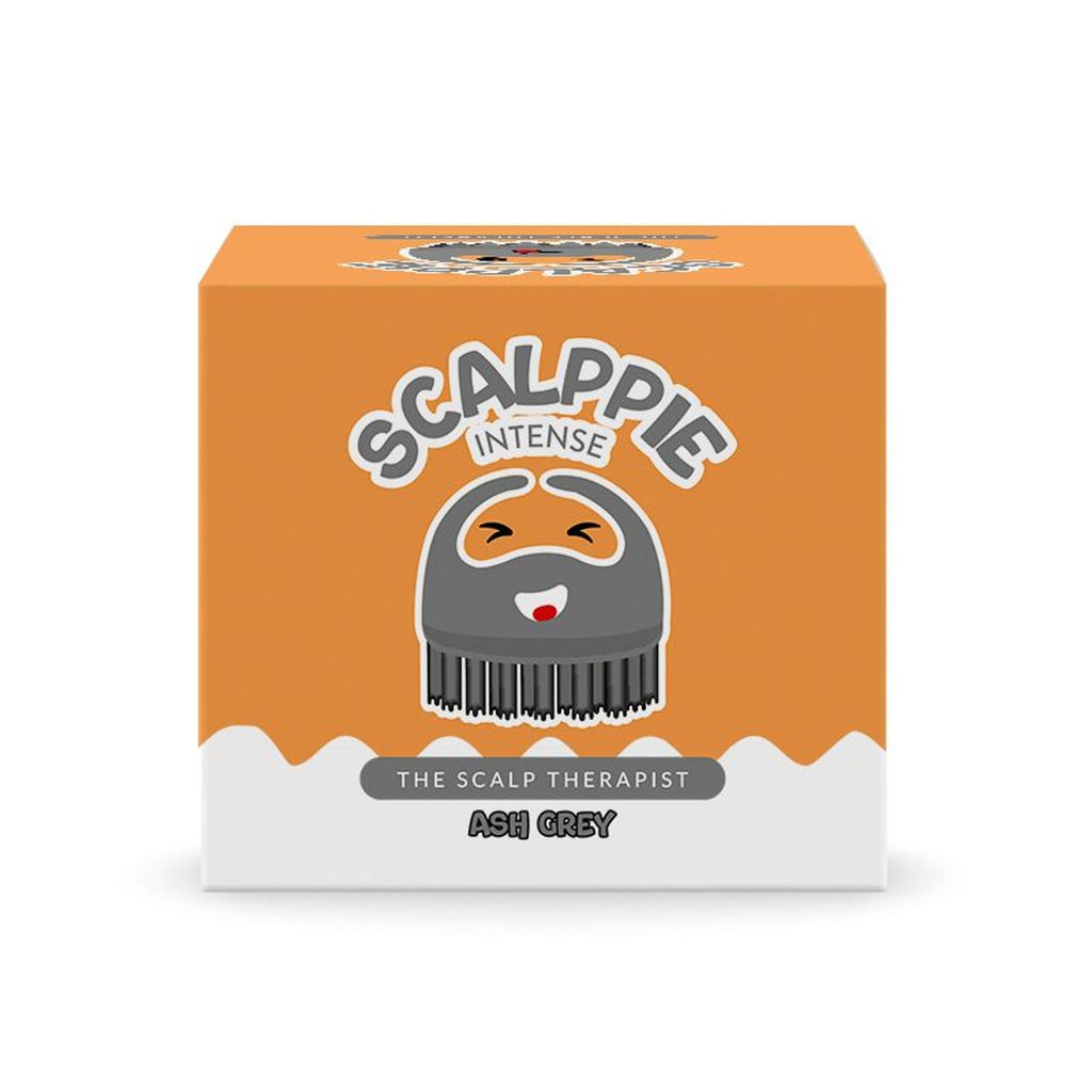 Scalppie Pro Silicon Hair Scalp Massager & Shampoo Brush Scrub - Hair Growth & Anti Dandruff - Grey | Grocsy