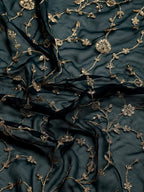 kasee Floral Zari Pure Georgette Saree | Grocsy