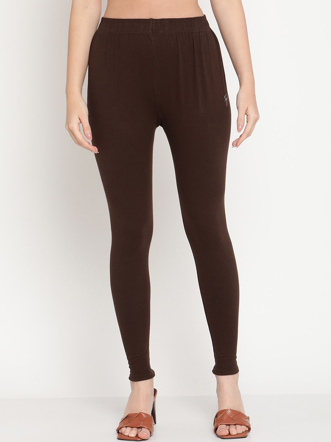 TAG 7 Pack of 2 Blue & Brown Ankle Length Leggings | Grocsy