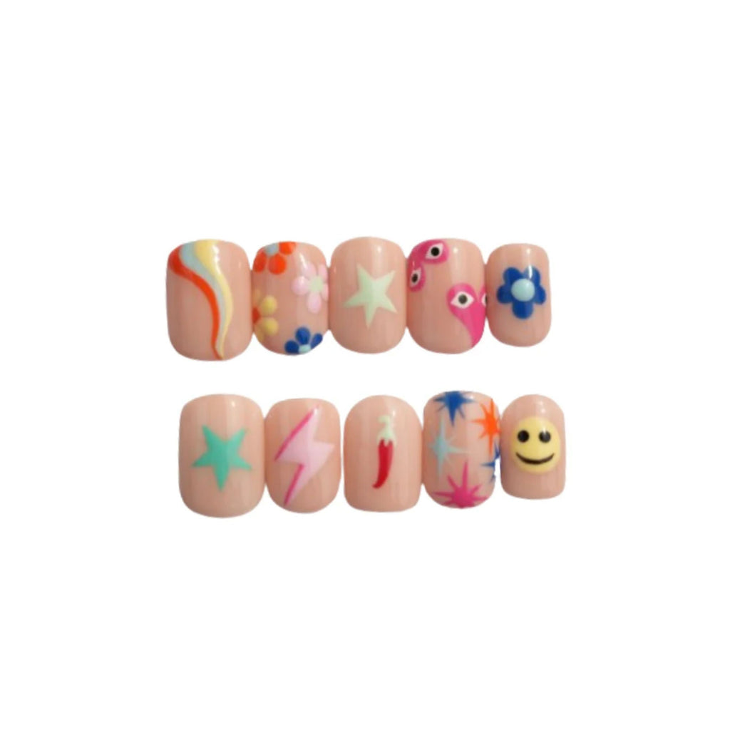 SOEZI Bold And Bright Reusable Press On Nails - Application Kit | Grocsy