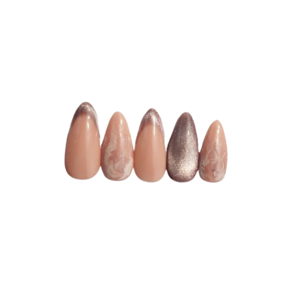 SOEZI Pink Charm Reusable Press On Nails - Application Kit | Grocsy