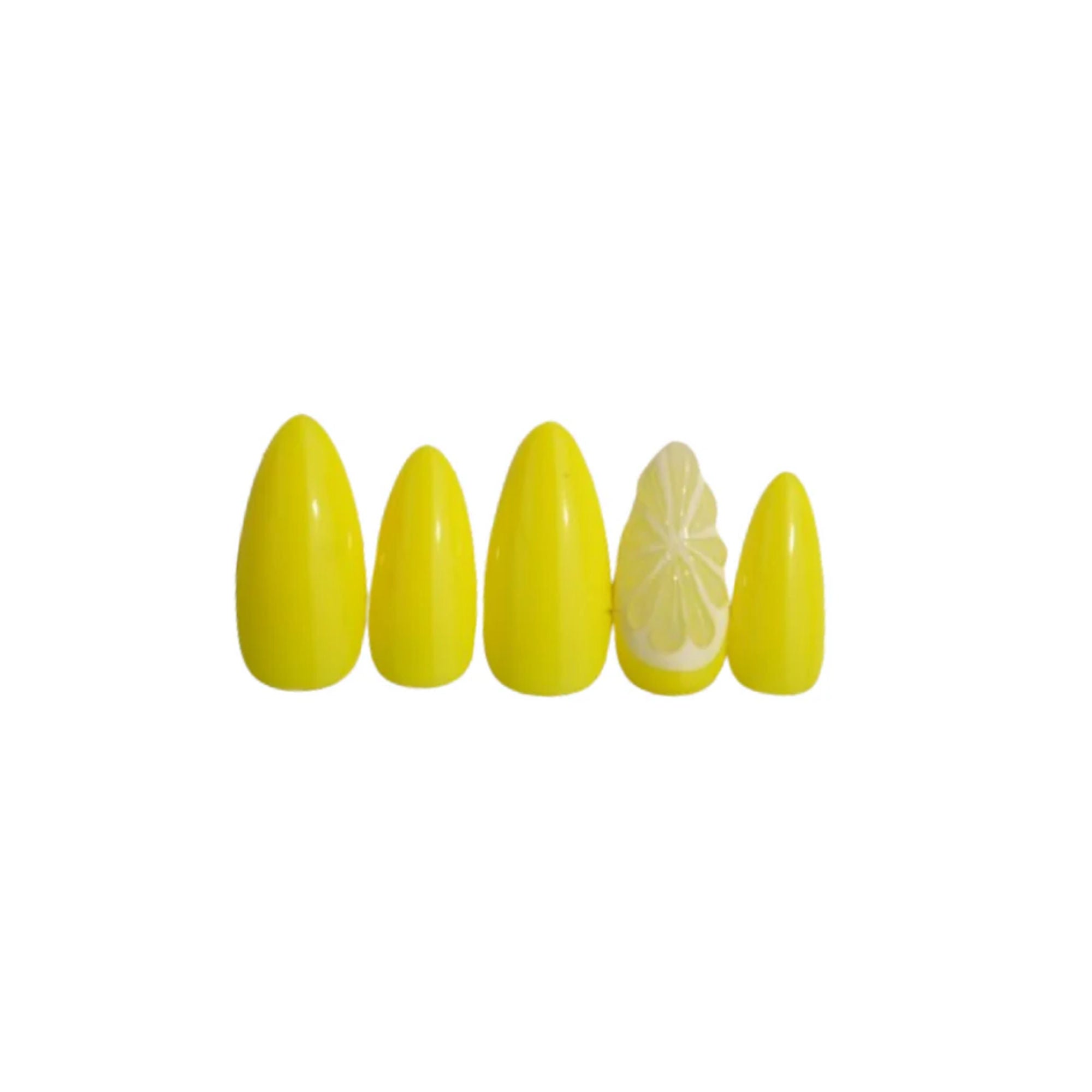 SOEZI Lemon Zest Reusable Press On Nails - Application Kit | Grocsy