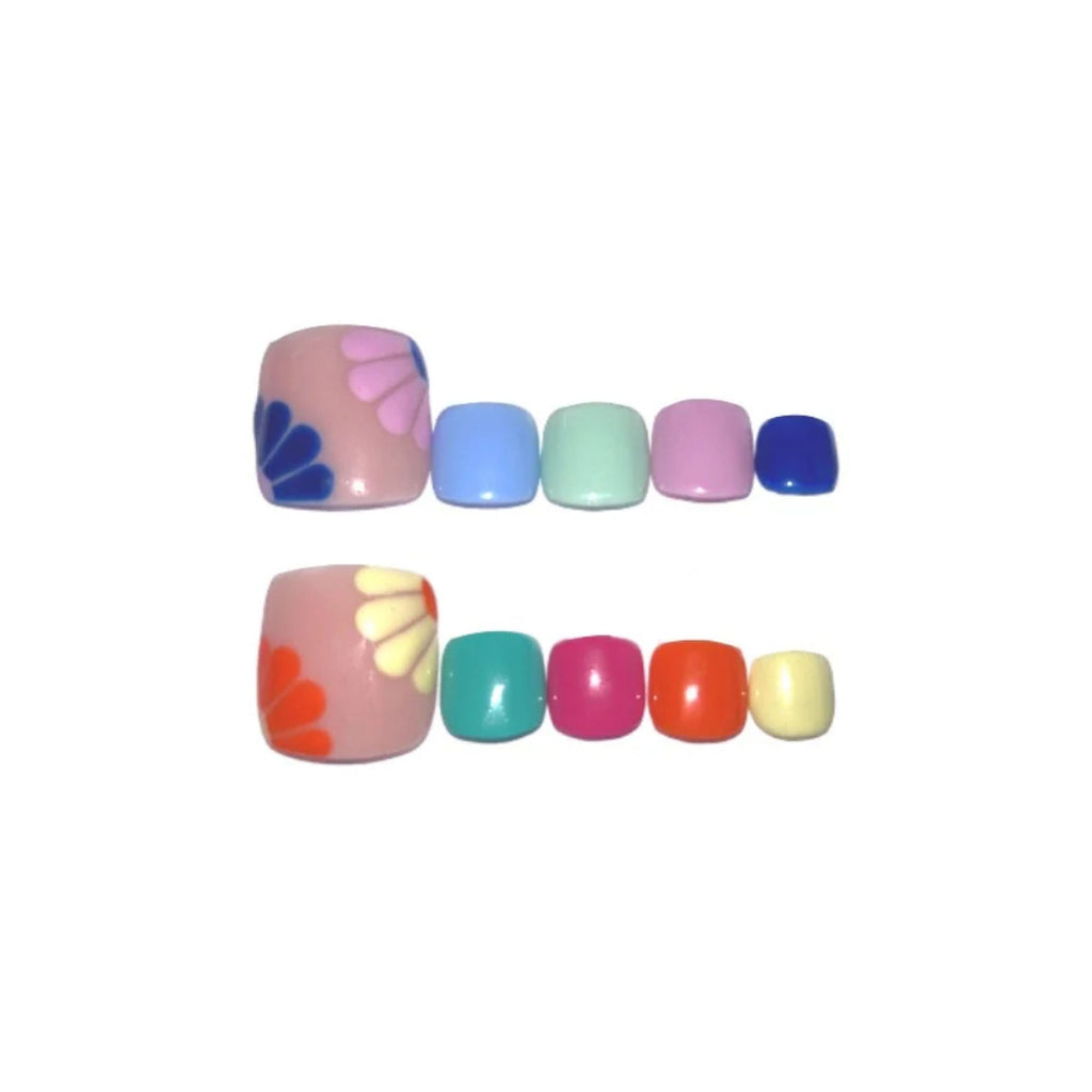 SOEZI Bold And Bright Toezi Reusable Press On Nails - Application Kit | Grocsy