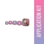 SOEZI Lilac Serenity Toezi Reusable Press On Nails - Application Kit | Grocsy