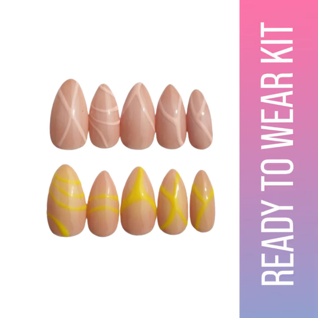 SOEZI Sunkissed Sunburn Reusable Press On Nails - Ready To Wear Kit | Grocsy