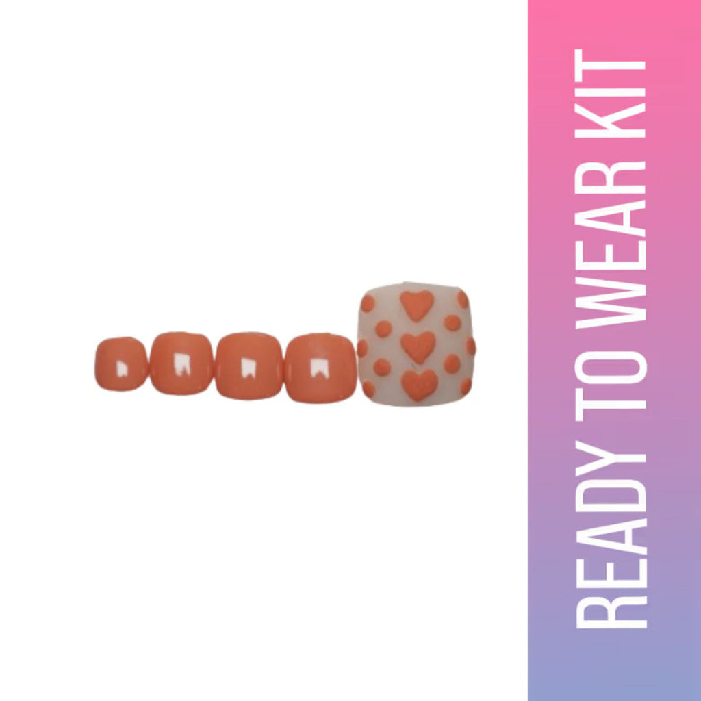 SOEZI Peachy Fuzz Toezi Reusable Press On Nails - Ready To Wear Kit | Grocsy