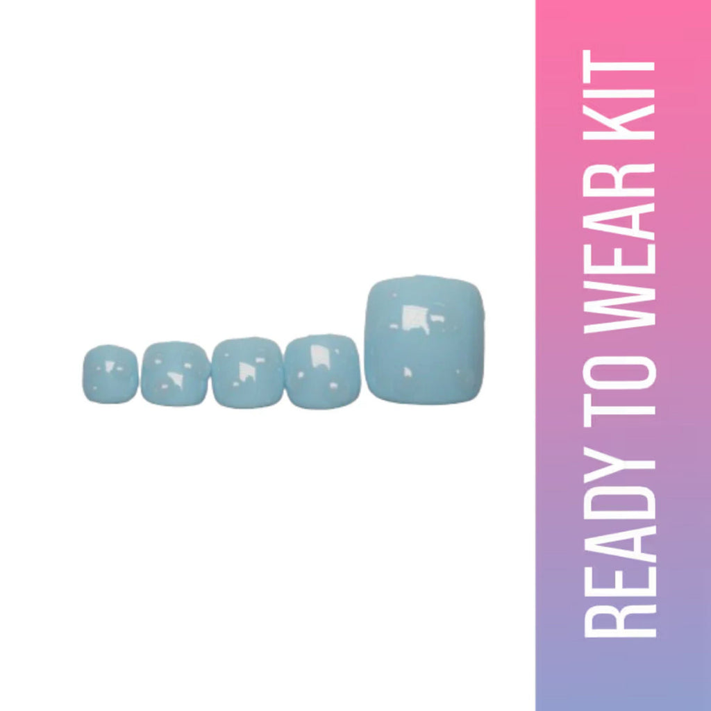 SOEZI Oceans Whisper Toezi Reusable Press On Nails - Ready To Wear Kit | Grocsy
