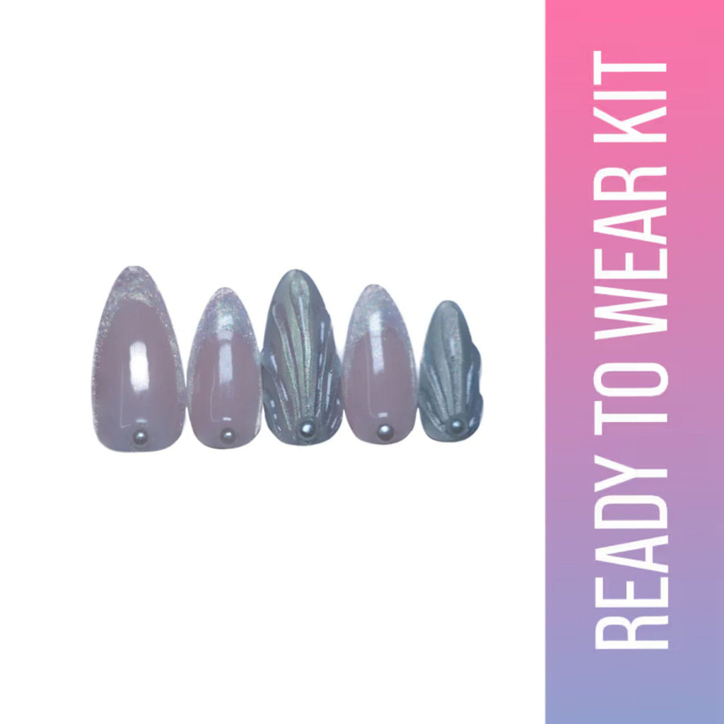 SOEZI The Little Mermaid Reusable Press On Nails - Ready To Wear Kit | Grocsy