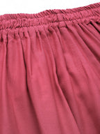 TAG 7 Women Pink Solid Wide Leg Palazzos | Grocsy