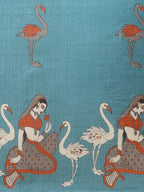 Saree Mall Blue & Beige Ethnic Motifs Print Bhagalpuri Saree | Grocsy