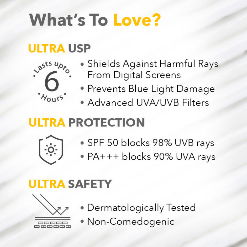 Nykaa SkinRX Ultra Defence Oil Free Sunscreen SPF 50 PA +++ | Grocsy