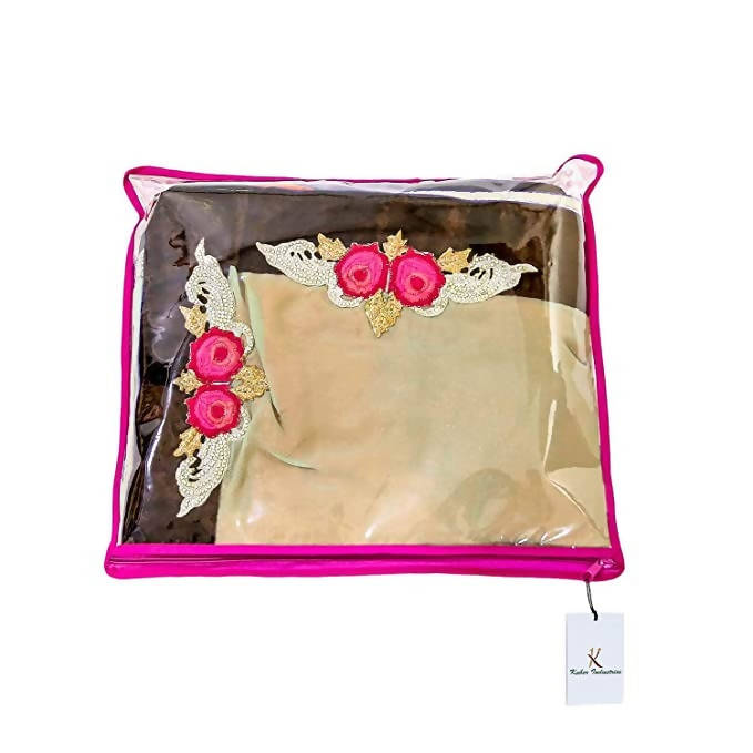 Kuber Industries Single Packing Saree Cover 24 pcs Set (Pink) | Grocsy