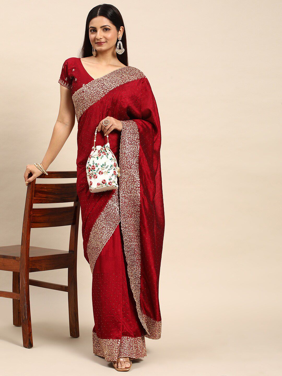 kasee Embellished Embroidered Saree | Grocsy