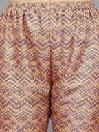 HERE&NOW Women Orange Ethnic Motifs Printed Kurta With Palazzos | Grocsy