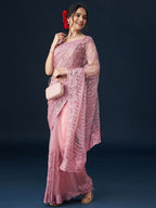 kasee Geometric Embroidered Sarees | Grocsy