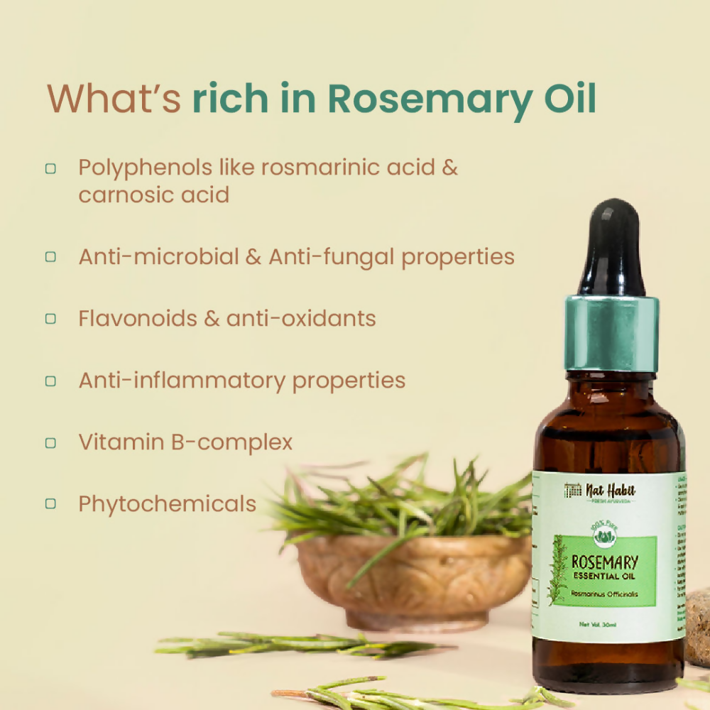 Nat Habit Rosemary Essential Oil | Grocsy