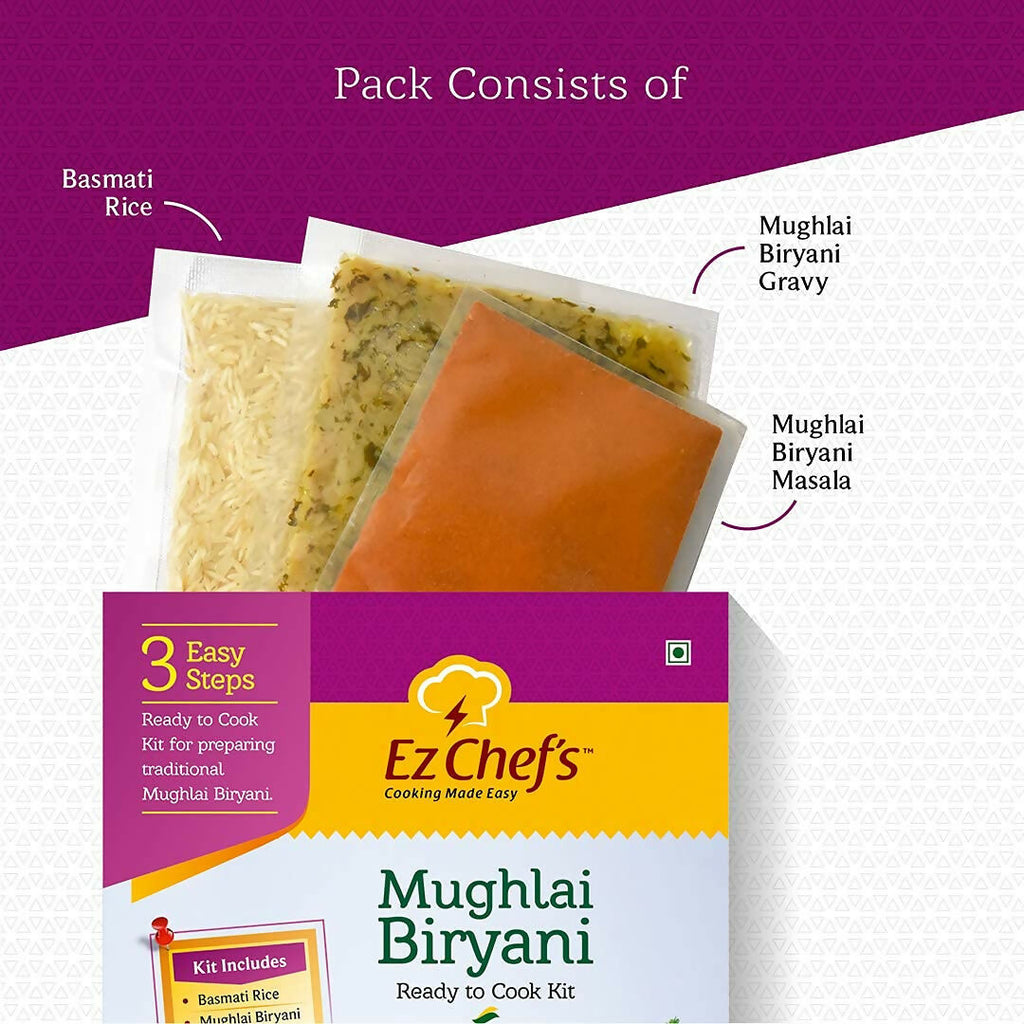 Ez Chef's Mughlai Biryani Kit - Lucknow's Famous Biryani | Grocsy
