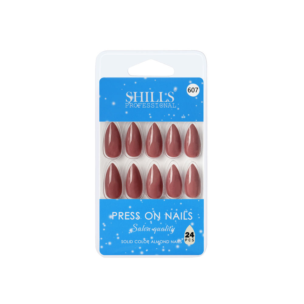 Shills Professional Reusable Press On Nails Almond - SPN607 | Grocsy