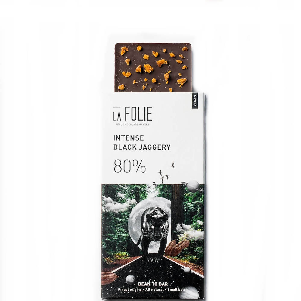 La Folie Intense Black Jaggery Chocolate | Grocsy