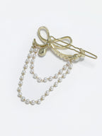 Panash Women Gold-Toned Embellished Chain Drop Hair Pin | Grocsy