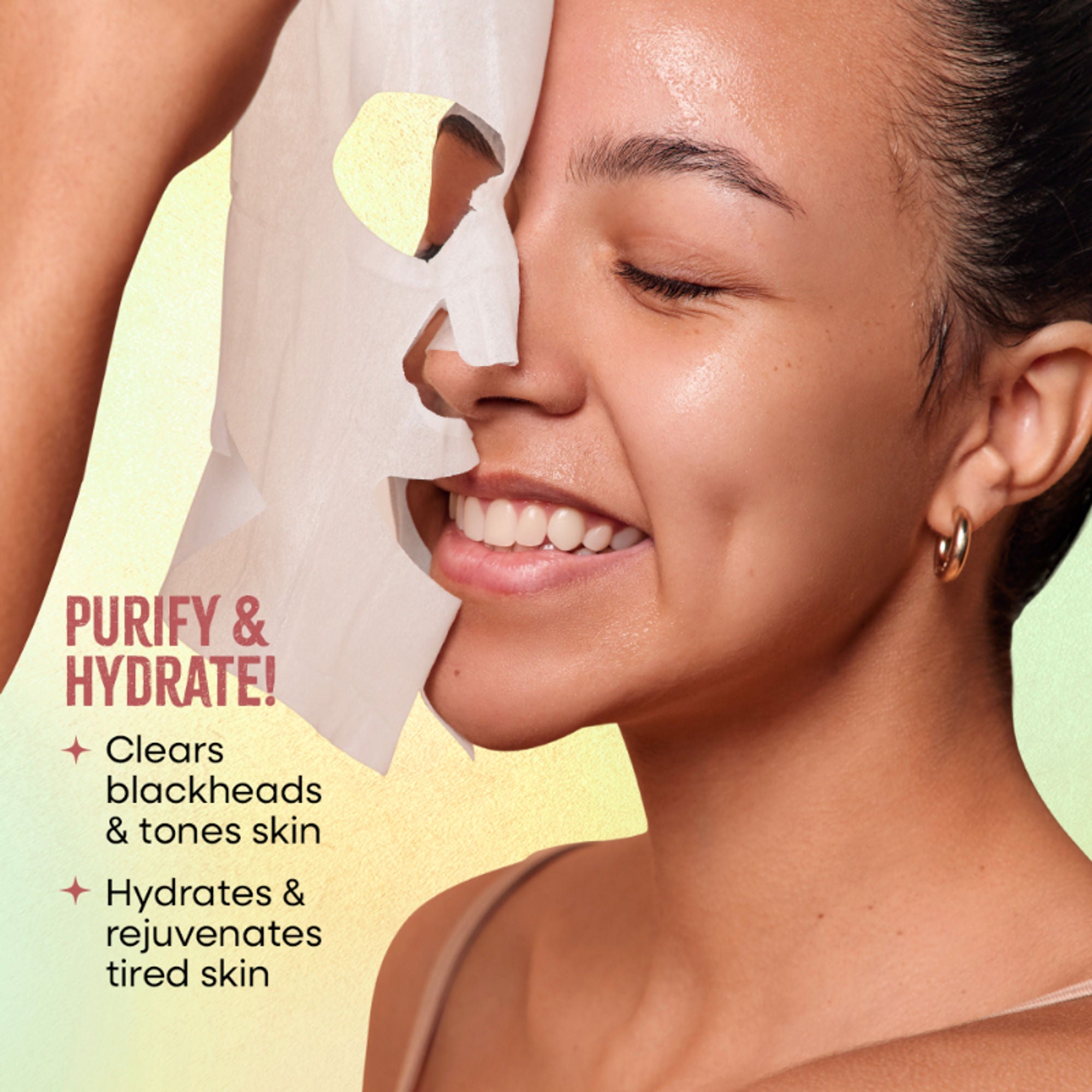 Nykaa Green Tea + Aloe Vera Sheet Mask For Hydrated Skin - Formulated in Korea - For All Skin Types - Tulsi & Yogurt | Grocsy