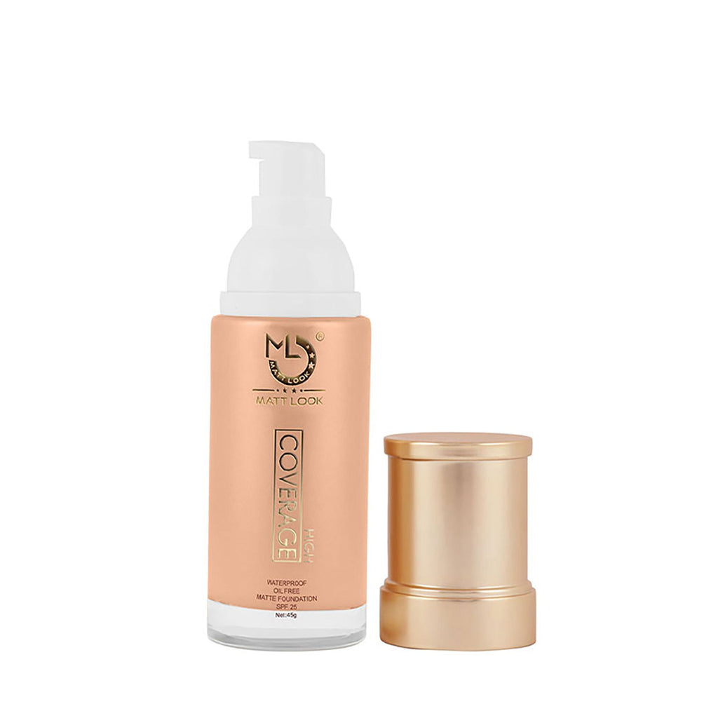 Matt Look High Coverage Waterproof Oil Free Matte SPF 25 Foundation - Light | Grocsy