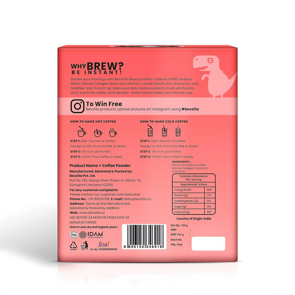 Bevzilla Beauty Coffee | Grocsy