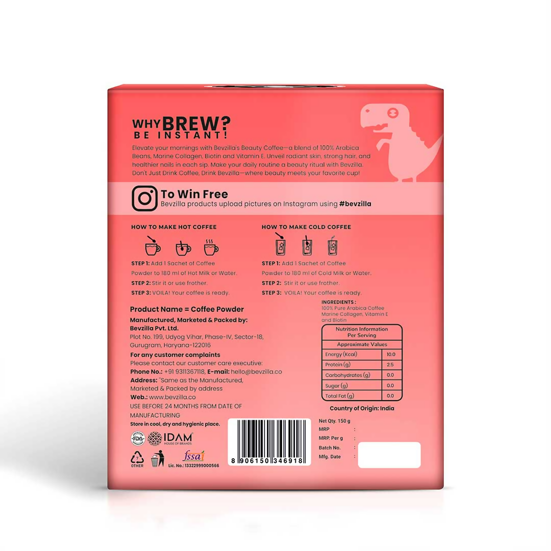 Bevzilla Beauty Coffee | Grocsy