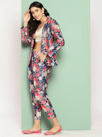 Ahalyaa Women's Traditional Wear Co-ods - Blue | Grocsy