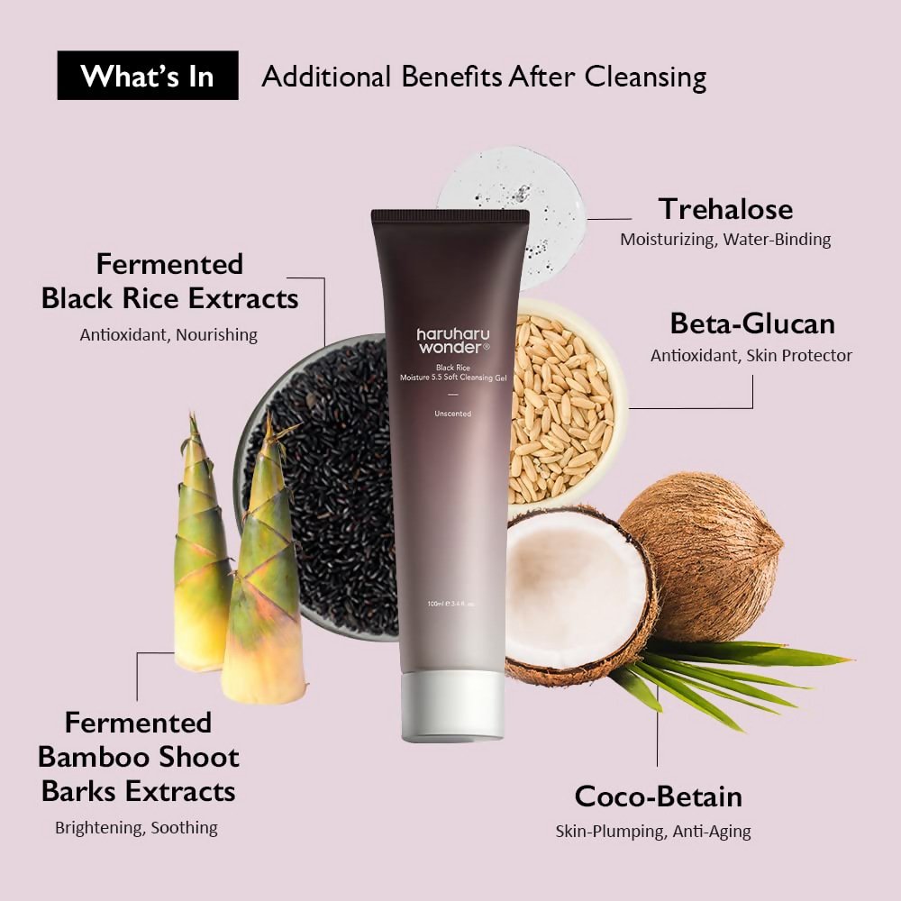 Haruharu Wonder Black Rice Moisture 5.5 Soft Cleansing Gel | Grocsy