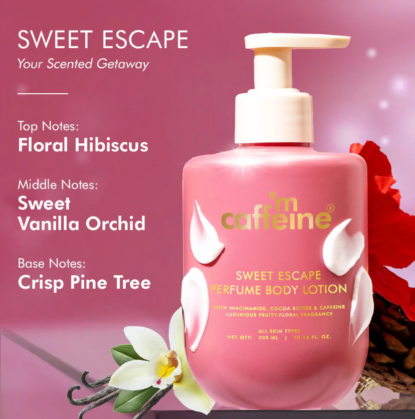 mCaffeine Pink Glow Set (Guava Body Wash & Sweet Escape Body Lotion) | Grocsy
