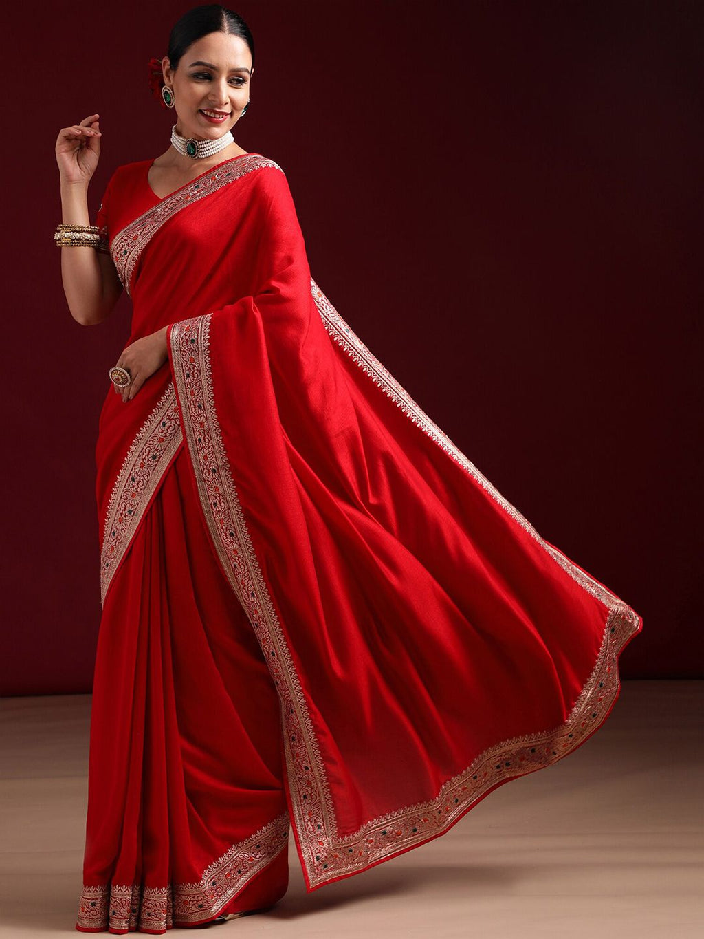 kasee Embroidered Saree | Grocsy