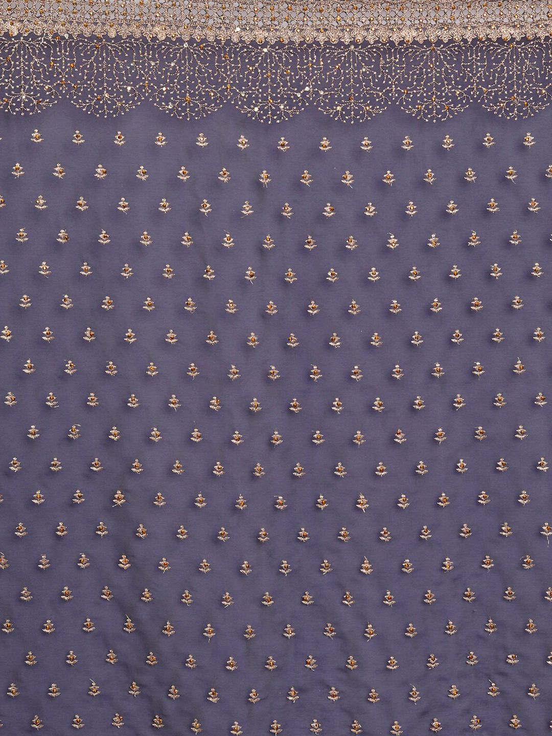 kasee Women Blue & Gold-Toned Floral Embroidered Art Silk Saree | Grocsy