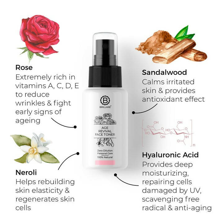 Brillare Age Revival Face Toner For Ageing Skin | Grocsy