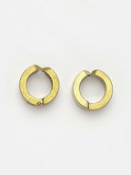 NVR Men's Gold Plated Hoop Earrings | Grocsy