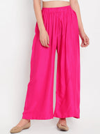 TAG 7 Women Pack of 3 Solid Flared Palazzos | Grocsy