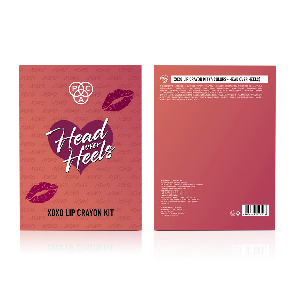 PAC Studio Xoxo Lip Crayon Kit - Head Over Heels | Grocsy