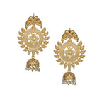 Joban Fashion Women Matte Gold Brass Earrings | Grocsy
