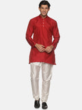 Sethukrishna Men Maroon Kurta with Pyjamas | Grocsy