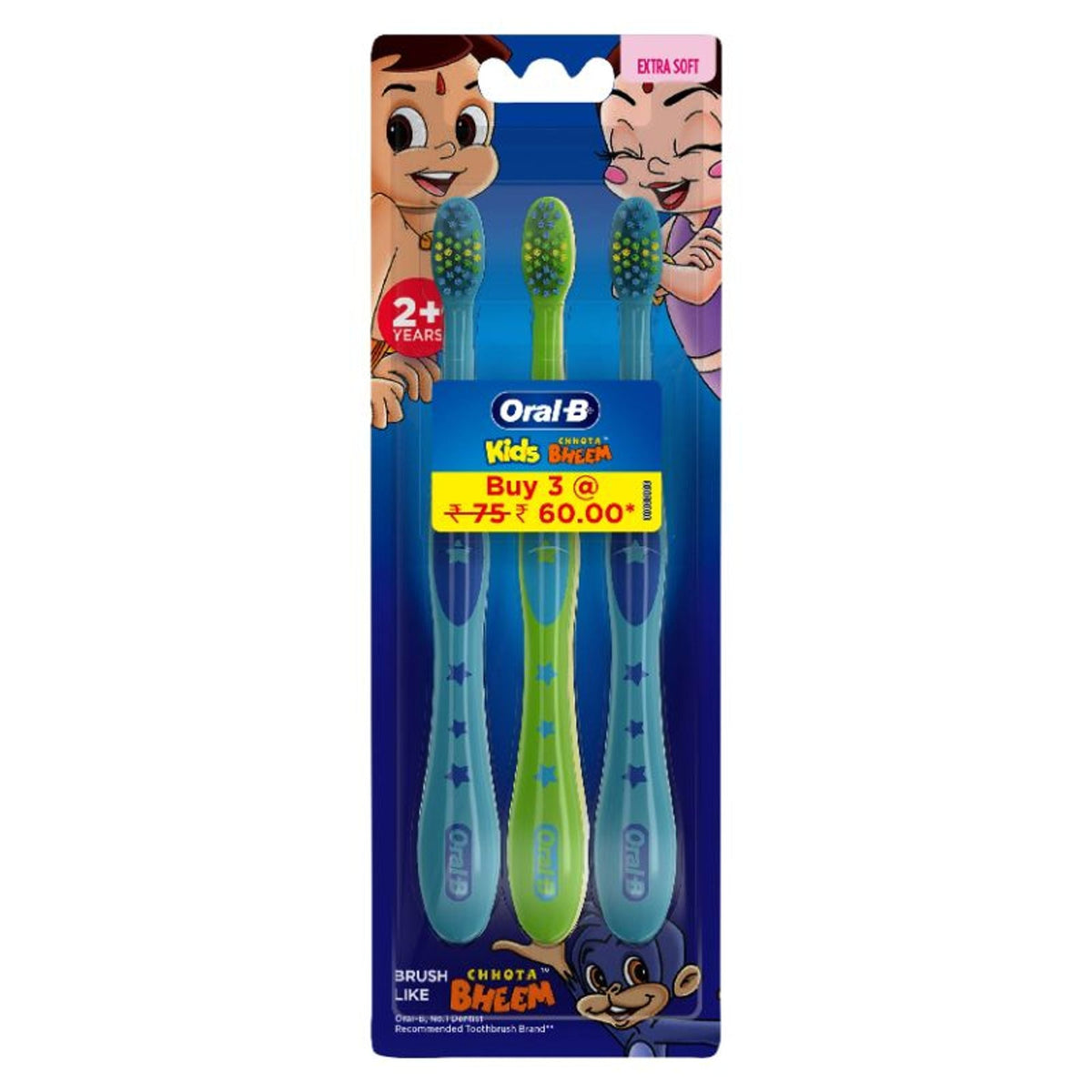 Oral-B Kids Toothbrush - Extra Soft (Pack of 3) | Grocsy