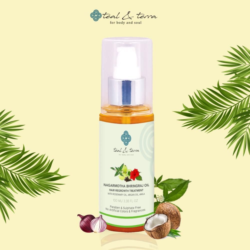Teal and Terra Nagarmotha Bhringraj Hair Oil | Grocsy