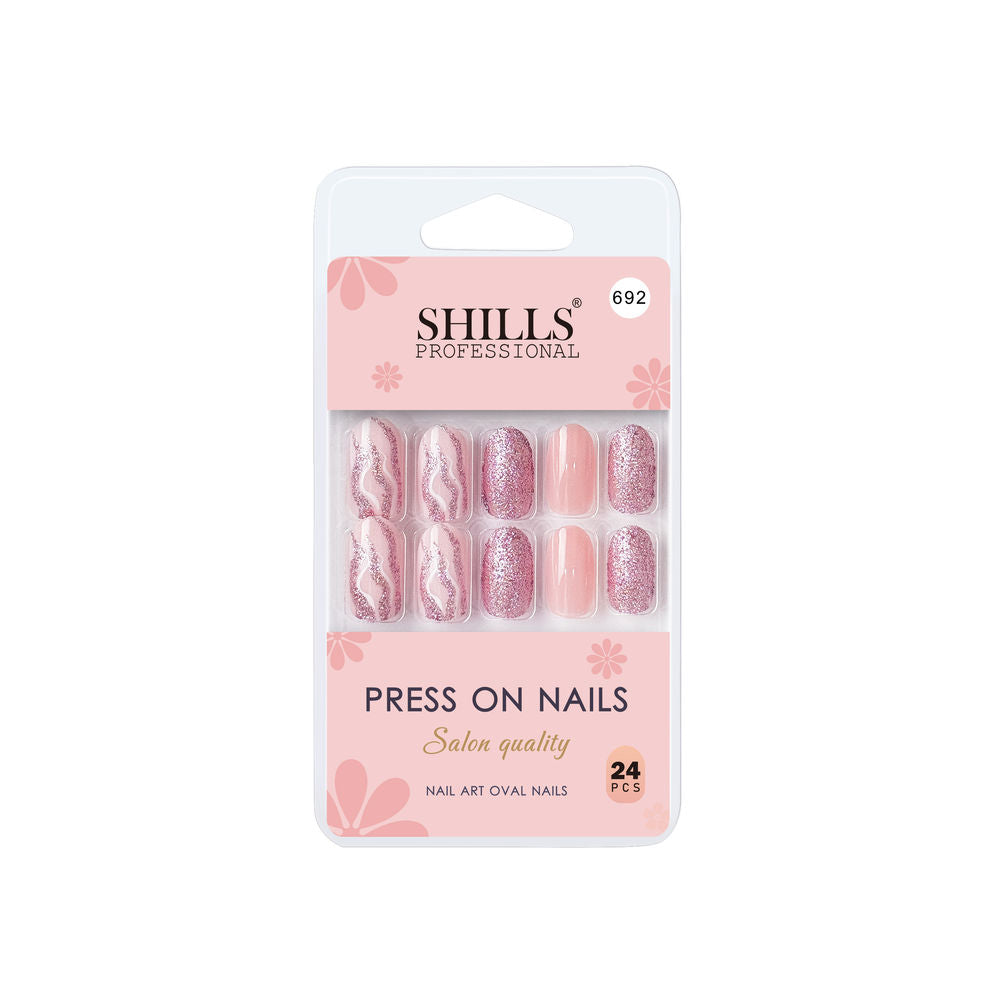Shills Professional Reusable Press On Nails Oval - SPN692 | Grocsy