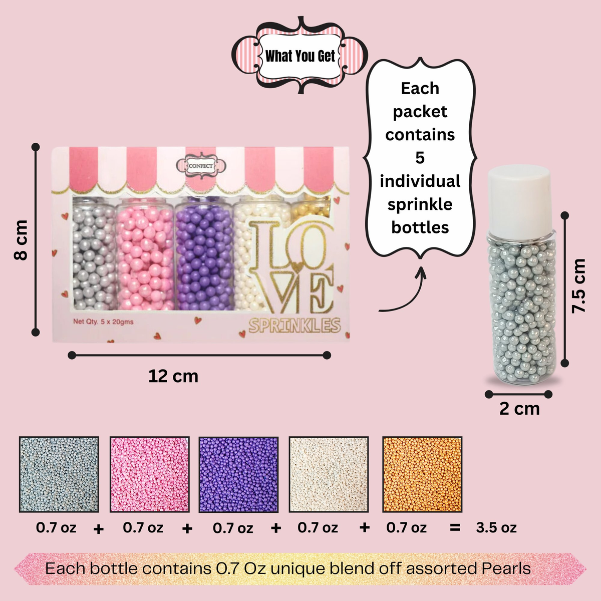 Confect Royal Unicorn Disco Balls Assorted Sprinkles (DB-07) | Grocsy