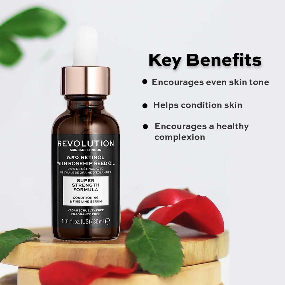 Makeup Revolution Skincare 0.5% Retinol Super Serum With Rosehip Seed Oil | Grocsy