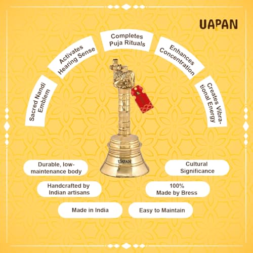 Uapan Nandi Brass Pooja Bell | Grocsy